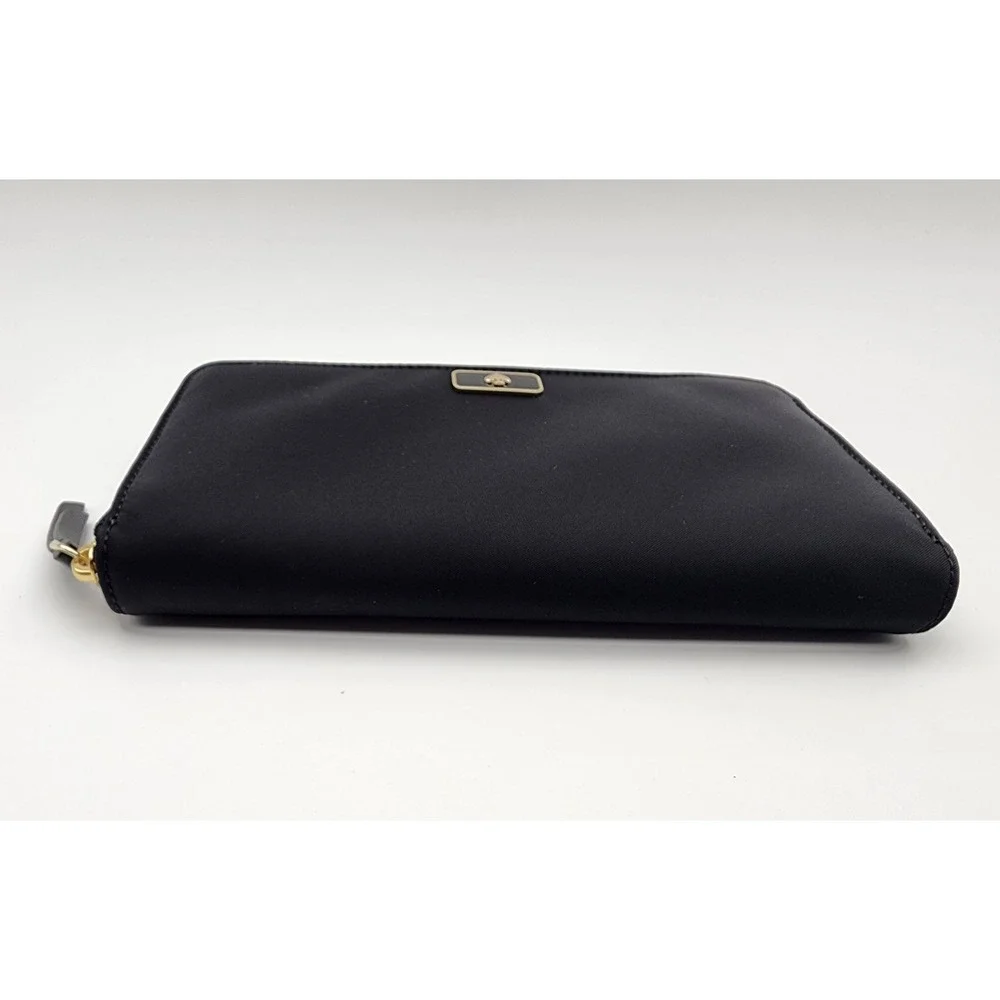 kate spade‎ new york wallet wlru5372 black buttery leather EUC